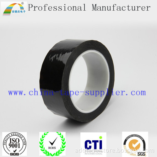 Pet Black High Temp Silicone Tape for Masking (T=0.08mm)